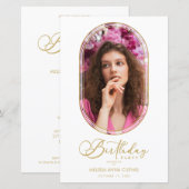 BUDGET Trendy Modern Oval Fake Golden Custom Photo (正面/裏面)