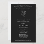 Budget Trendy Wildflowers Wedding Black & White (裏面)