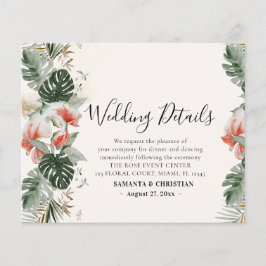 Budget Tropical結婚詳細エンクロージャカード チラシ