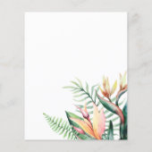 Budget Tropical Greenery Baby Shower Invitation (裏面)