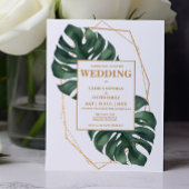 Budget Tropical Palm Leaf QR Code Invitation