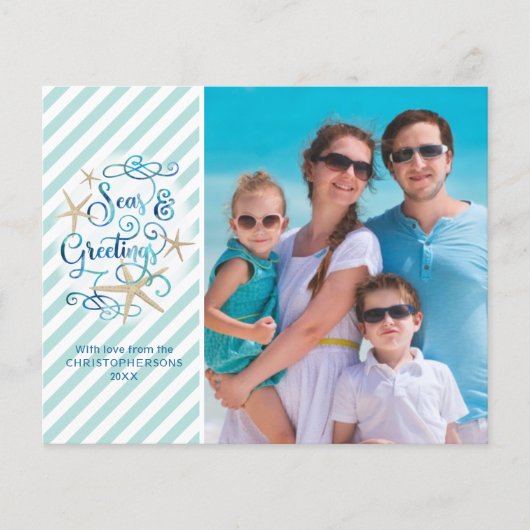 Budget Tropical Seas and Greetingsフォトカード (正面)