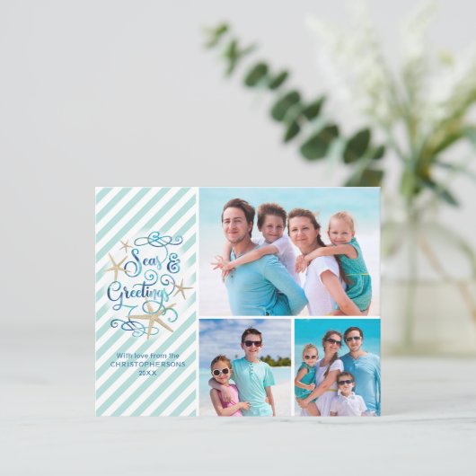 Budget Tropical Seas and Greetings 3フォトカード (スタンド正面)