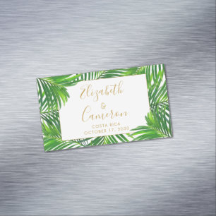 BUDGET Tropical Weding Save the Date Favor Magnet マグネット名刺