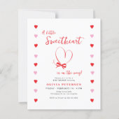 Budget Valentines sweetheart baby shower invite (正面)