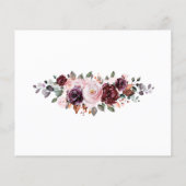 Budget Waterカラーフローラ結婚のサンキューカード (裏面)