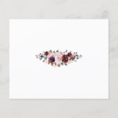 Budget Waterカラーフローラ結婚のサンキューカード (裏面)