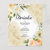 Budget Water結婚の色のMENU。チラシ チラシ (裏面)