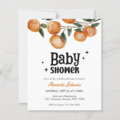 Budget Watercolor Citrus Orange Baby Shower (正面)