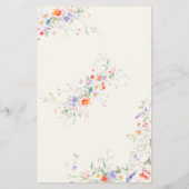 Budget watercolor floral wedding invitation チラシ (裏面)