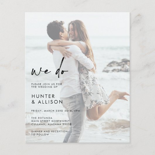 BUDGET We Do 結婚's Photo招待状チラシ チラシ (正面)