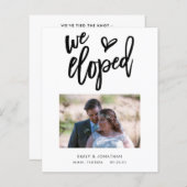 Budget We Elopedアナウンスフォト招待状 (正面/裏面)
