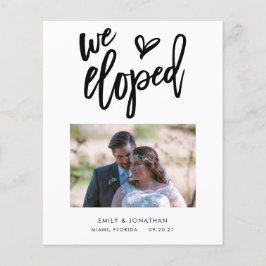 Budget We Elopedアナウンスフォト招待状