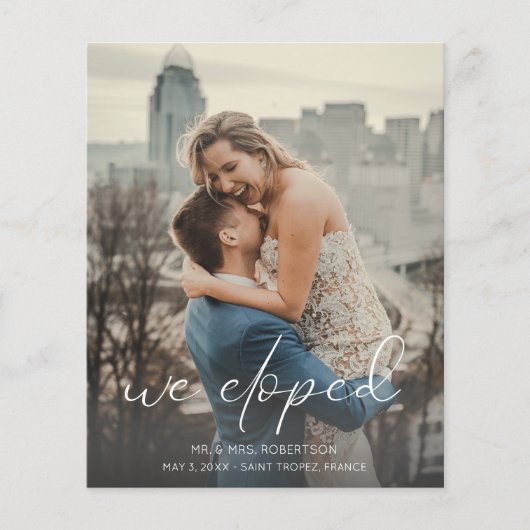 Budget We Eloped Photo 結婚 Calli's Announcement チラシ (正面)