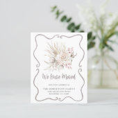 Budget We Have Moved Blush Roses New Address Card (スタンド正面)
