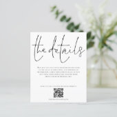 Budget Wedding Details QR Code Script Enclosure (スタンド正面)