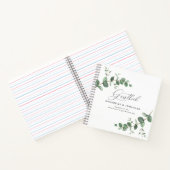 budget wedding eucalyptus rustic simple guest book ノートブック (内部)