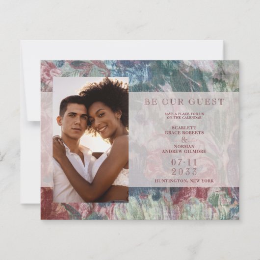 Budget Wedding Floral Texture Background Photo (正面)