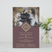 Budget Wedding Initials 2 Photos Lace Elegant (スタンド正面)