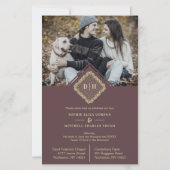 Budget Wedding Initials 2 Photos Lace Elegant (正面)