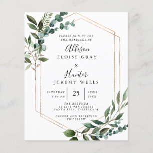 Budget Wedding Invitation Flyer チラシ