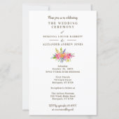 Budget Wedding Pink Flowers & Branches Bouquet (裏面)