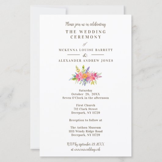 Budget Wedding Pink Flowers & Branches Bouquet (裏面)