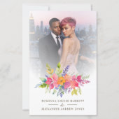 Budget Wedding Pink Flowers & Branches Bouquet (正面)