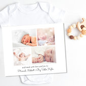 Budget Welcome ミニマル Photo Birth Announcement