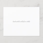 Budget We're Minimalist H婚約した写真 (裏面)