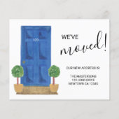 Budget We've Moved Blue Door Announcement Card (正面)