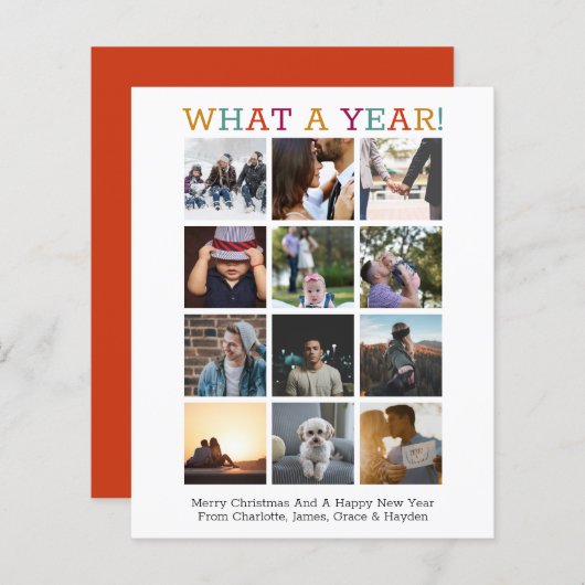 BUDGET What A Year写真クリスマス年レビュー中 (正面/裏面)