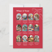 Budget What A Year Whimsical Twelve Photo collage シーズンカード (裏面)