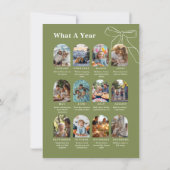 Budget What A Year Whimsical Twelve Photo collage シーズンカード (裏面)