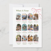 Budget What A Year Whimsical Twelve Photo collage シーズンカード (裏面)