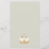 BUDGET White Pumpkins TWINS Baby Shower Invitation チラシ (裏面)