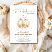 BUDGET White Pumpkins TWINS Baby Shower Invitation チラシ