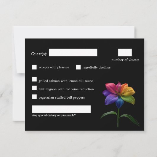 🌈 Budget With Menu RSVP Technicolor Love  (裏面)