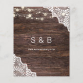 Budget Wood, Lace & Lights日付V2を保存 (裏面)