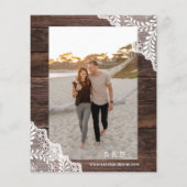 Budget Wood, Lace & Lights Save the Date V2 Photo チラシ (裏面)