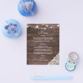 Budget Wood, String Lights & Laceメニュー2 チラシ (シングル)