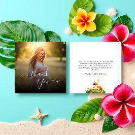 Budget Woodland モダン Baby Showerありがとう写真 ノートカード