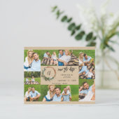 Budget Wreath Rustic 10 Multi Photo Save the Date (スタンド正面)