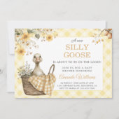 Budget Yellow Silly Goose Baby Shower Invitation 招待状 (正面)