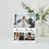 Budget's 結婚 Thank You 3 Photo Collageはがき ポストカード (スタンド正面)