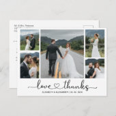 Budget's 結婚 Thank You 5フォトコラージュ葉書 ポストカード (正面/裏面)