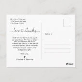 Budget's 結婚 Thank You 5フォトコラージュ葉書 ポストカード (裏面)