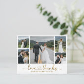 Budget's 結婚 Thank You 5フォトコラージュ葉書 ポストカード (スタンド正面)