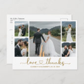 Budget's 結婚 Thank You 5フォトコラージュ葉書 ポストカード (正面/裏面)