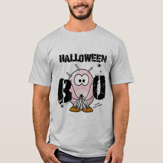 Budgieくちばしがないハロウィンのブーイング Tシャツ (正面)